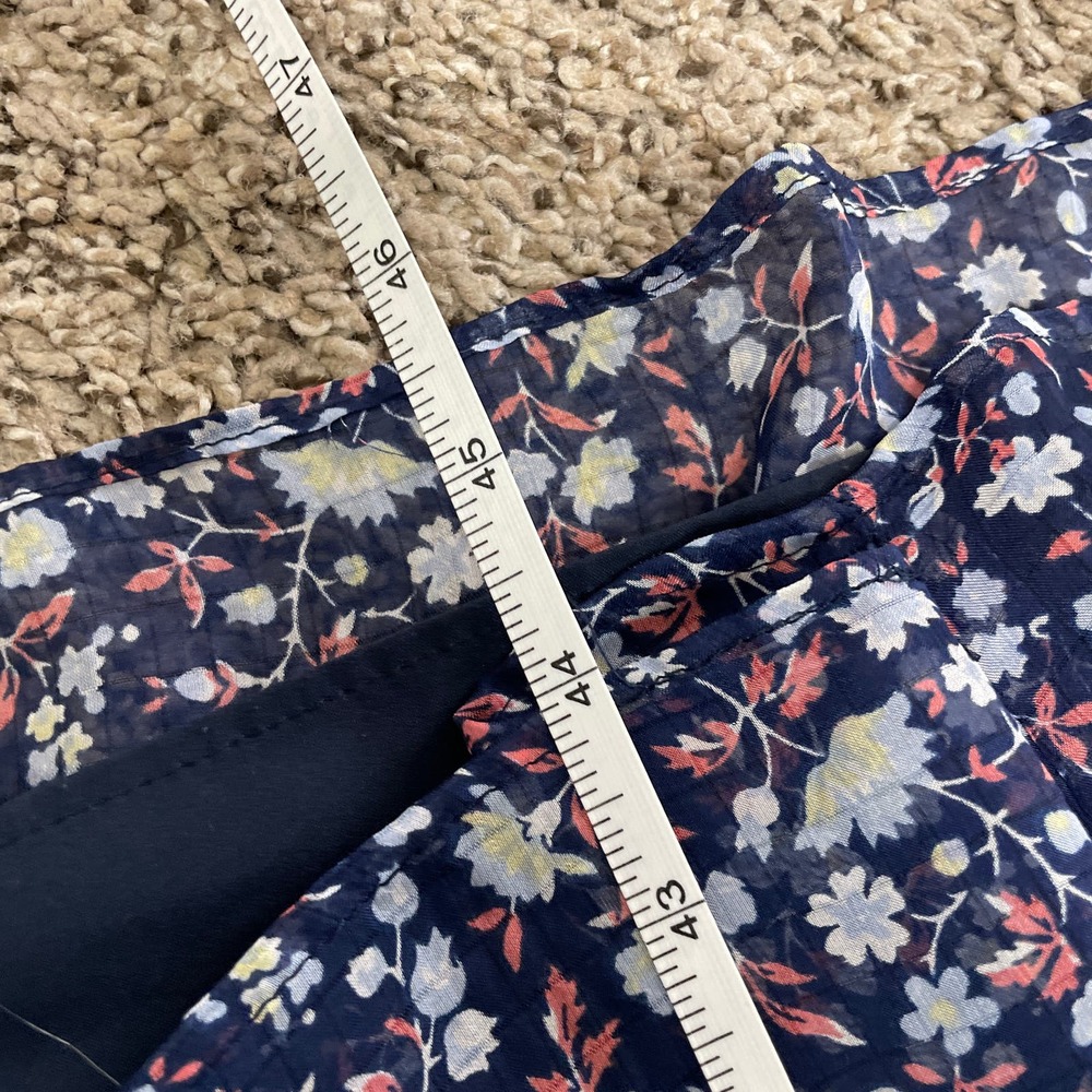 Madewell Women's Tie-Waist Midi Dress in Harvest Vine Navy Floral Size Large - Picture 9 of 10